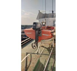 RESCUE BOAT WITH 25 HP YAMAHA OBM WITH DAVIT